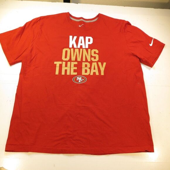 NIKE KAP OWNS THE BAY SAN FRANCISCO 49ERS FOOTBALL Colin Kaepernick T SHIRT XXL - Picture 2 of 5